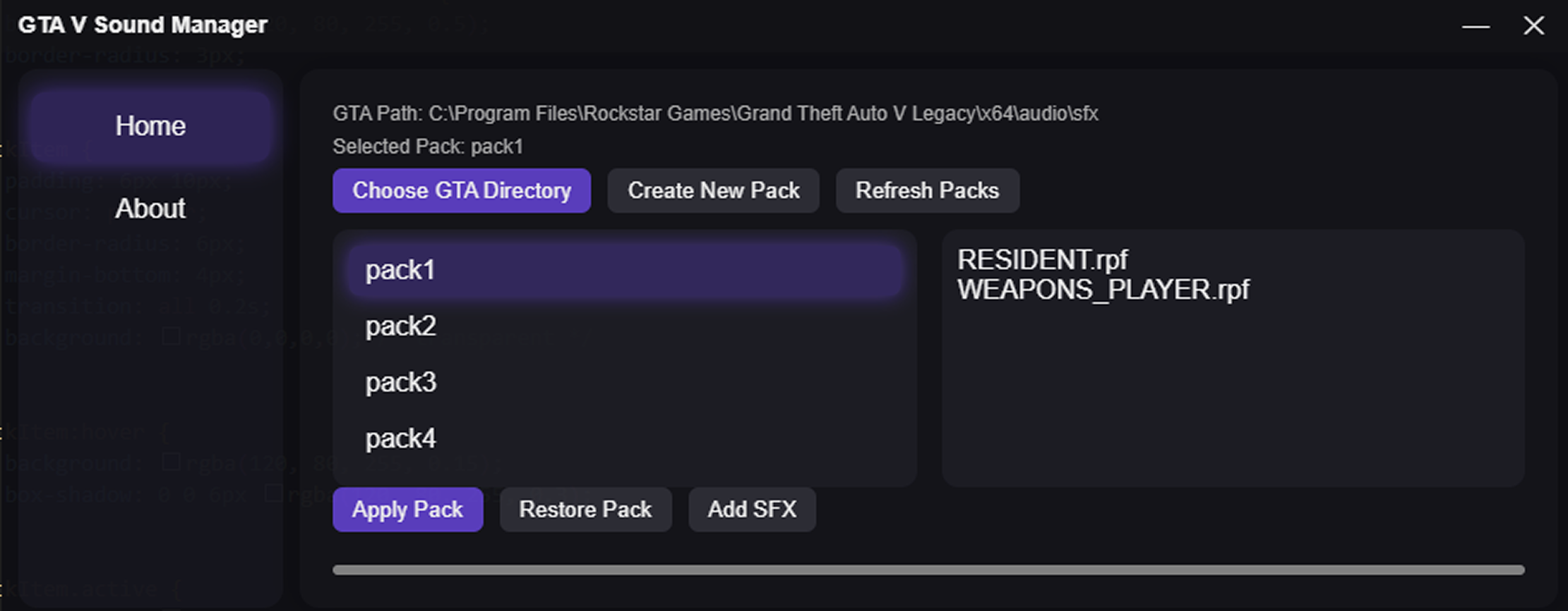 Sound Pack Manager showcase 2025