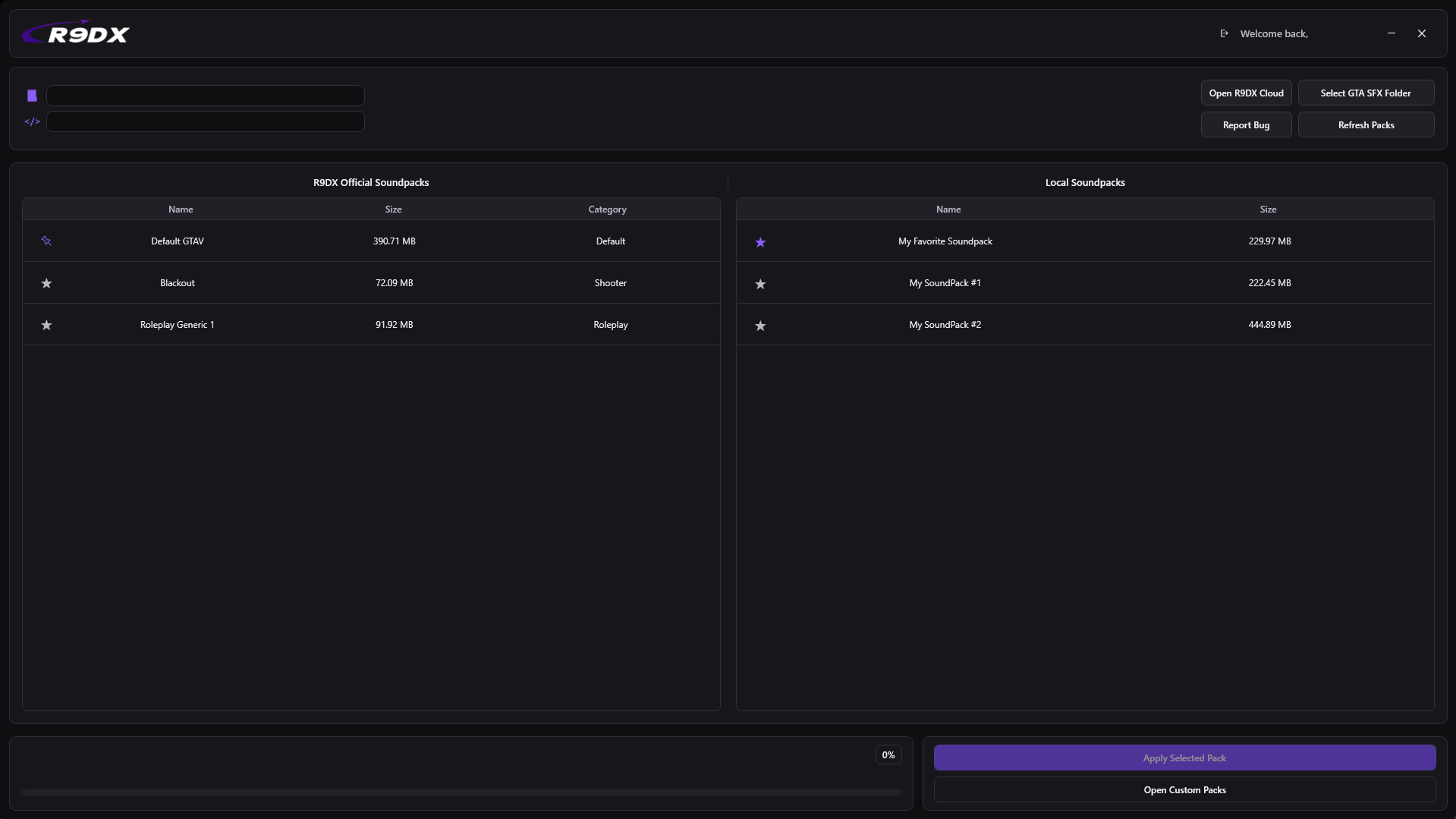 Sound Pack Manager showcase